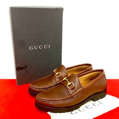 GUCCI グッチ ホースビット 金具 レザー ローファー ブラウン
52971