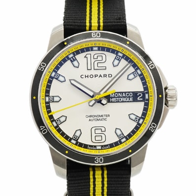 ★最終価格★SALE【6wia0067】ショパール グランプリ モナコ ヒストリック 8568 シルバー文字盤【中古】腕時計 メンズ