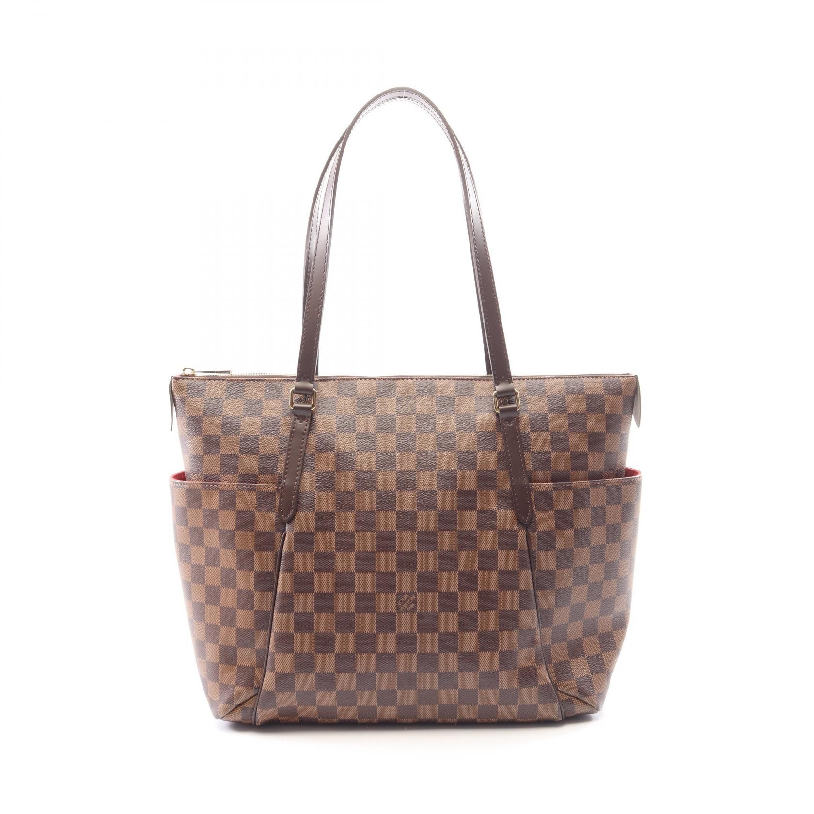 ルイ・ヴィトン LOUIS VUITTON トータリーMM ダミエエベヌ トートバッグ バッグ PVCコーティングキャンバス レザー レディース ブラウン系 N41281 【中古】