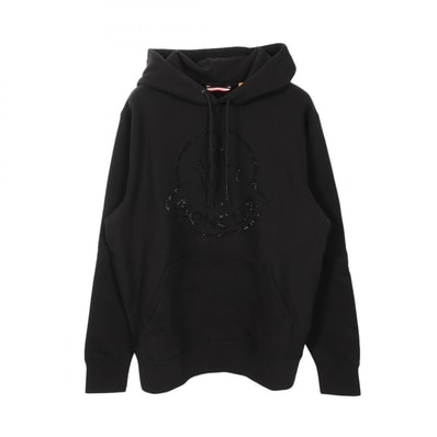モンクレール MONCLER GENIUS 2 MONCLER 1952 パーカー 衣料品 トップス コットン ラインストーン メンズ ブラック系 【中古】