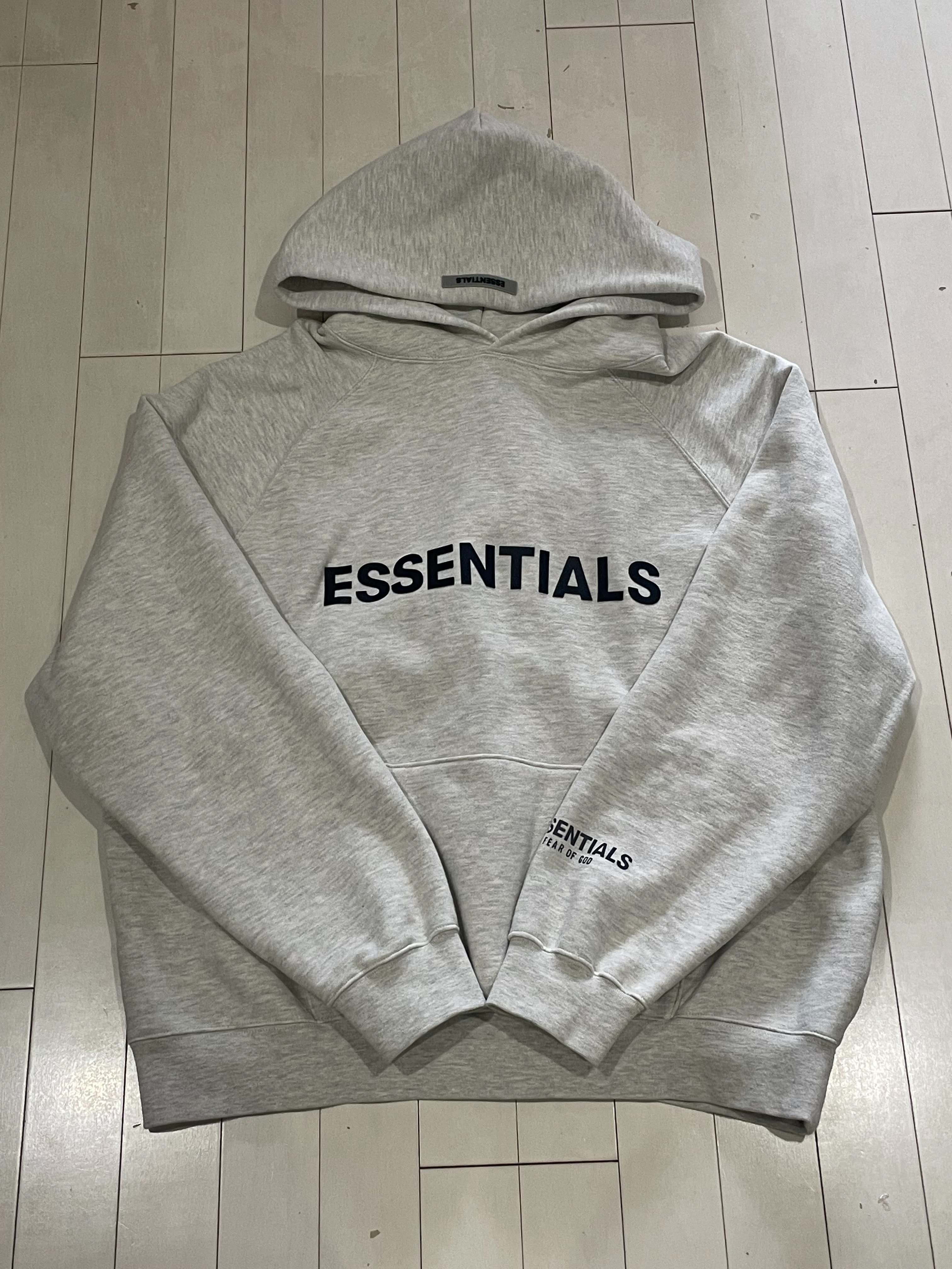 FEAR OF GOD ESSENTIALS 3D Silicon Applique Pullover Hoodie "Oatmeal"