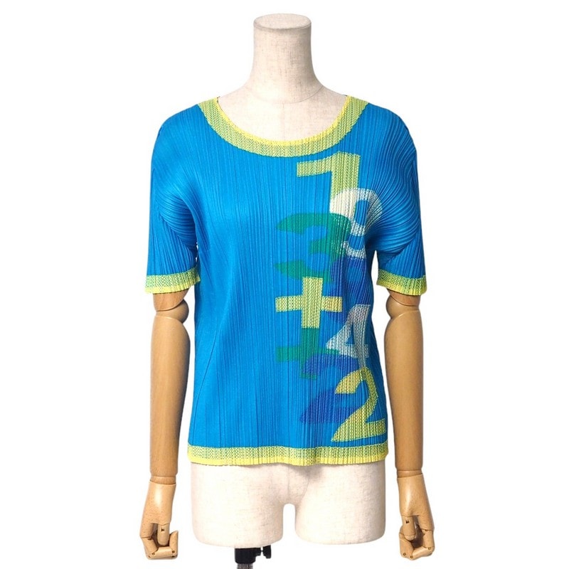 ■美品■PLEATS PLEASE ISSEY MIYAKE プリーツプリーズ イッセイミヤケ カットソー サイズ3 プリーツ トップス 半袖 ブランド古着【中古】20250317/RA3739
