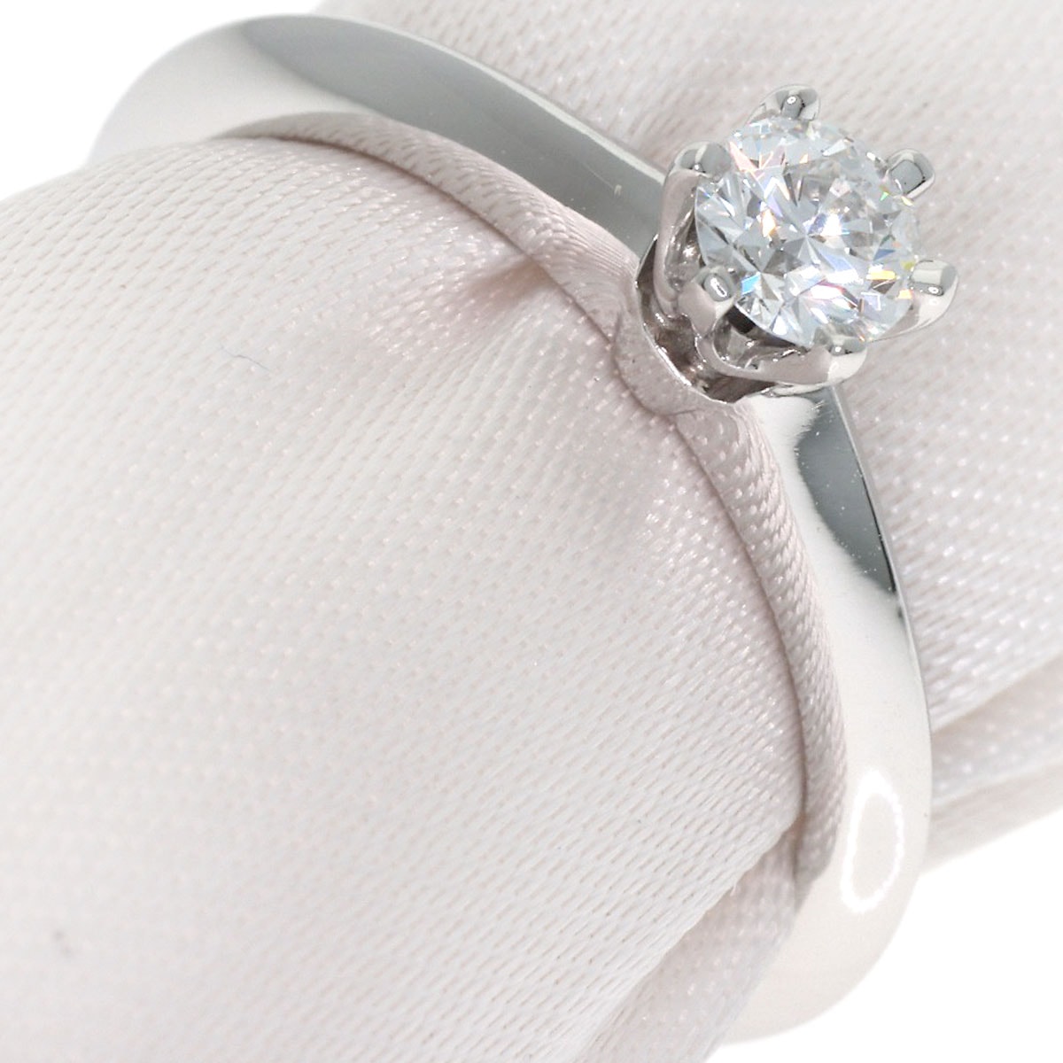 TIFFANY&Co. ティファニー ソリティア ダイヤモンド リング・指輪 PT950 レディース [中古]