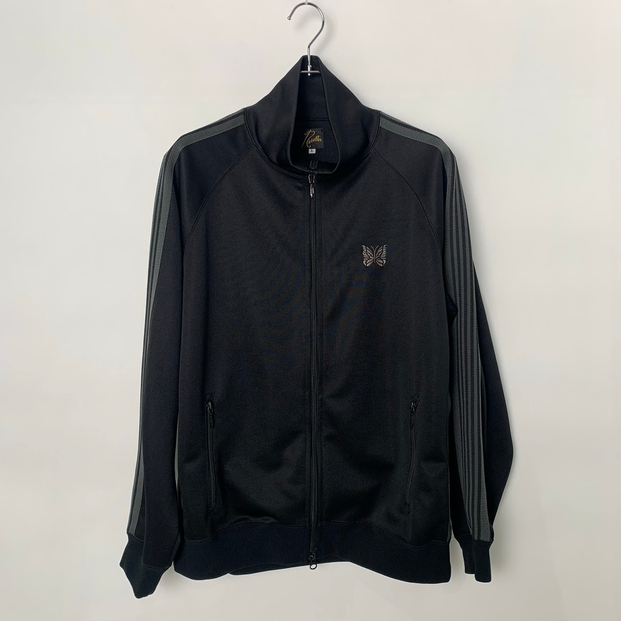 Needles Track Jacket Poly Smooth Black