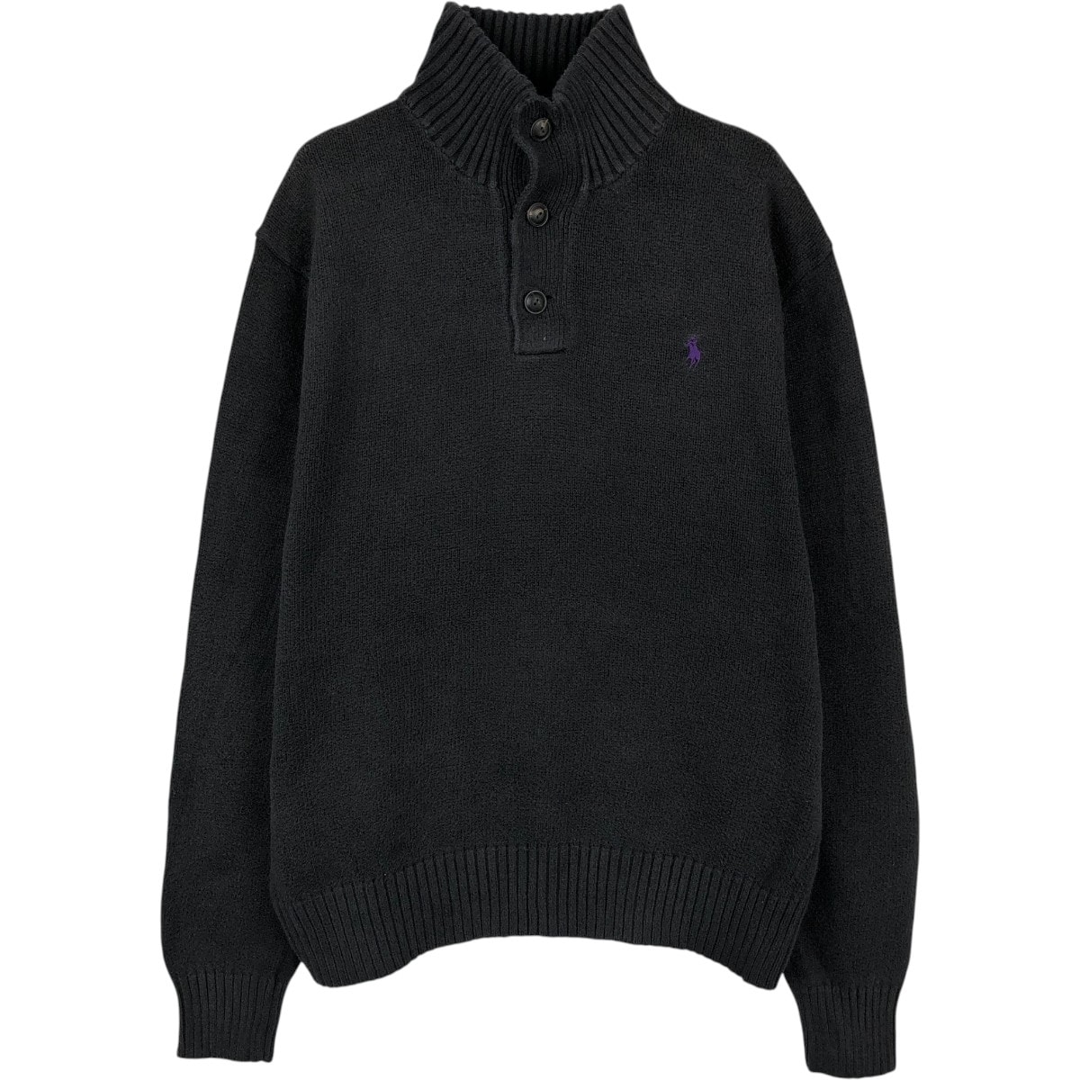 古着 ラルフローレン Ralph Lauren POLO RALPH LAUREN ハイネック コットンニットセーター メンズM相当/eaa670136
