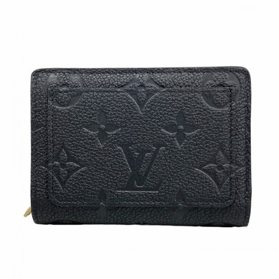 【6ce6045-k】ルイヴィトン 財布 モノグラム・アンプラント ポルトフォイユクレア M80151 ノワール【中古】レディース