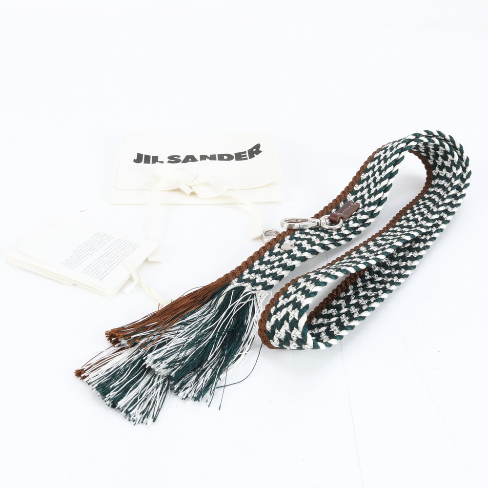 ■極美品 ジルサンダー 編み込み フリンジ バッグショルダーストラップ