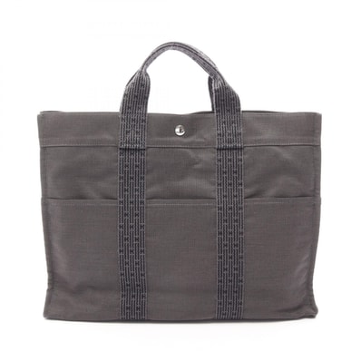 エルメス HERMES エールラインMM トートバッグ バッグ ナイロンキャンバス メンズ レディース グレー系 【中古】