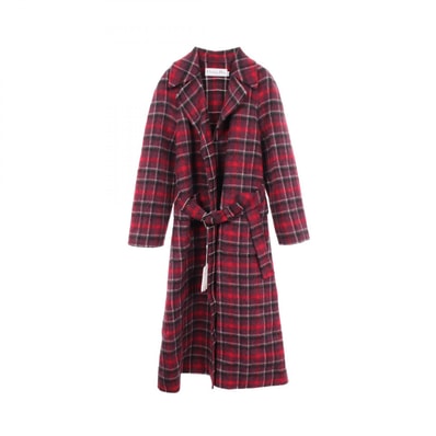 ディオール Dior チェック柄 衣料品 アウター ウール レディース ボルドー系 / レッド系 / ブラック系 【中古】