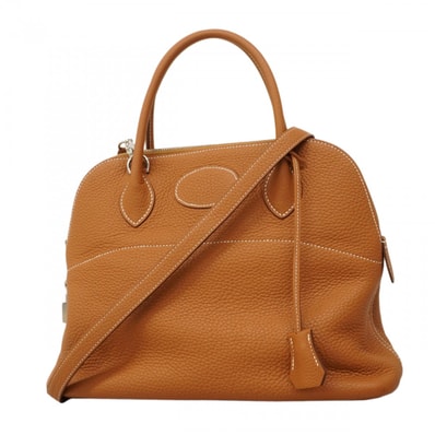 【6ea0455】エルメス ハンドバッグ ボリード31 トリヨンクレマンス ゴールド シルバー金具 Y刻印【中古】レディース