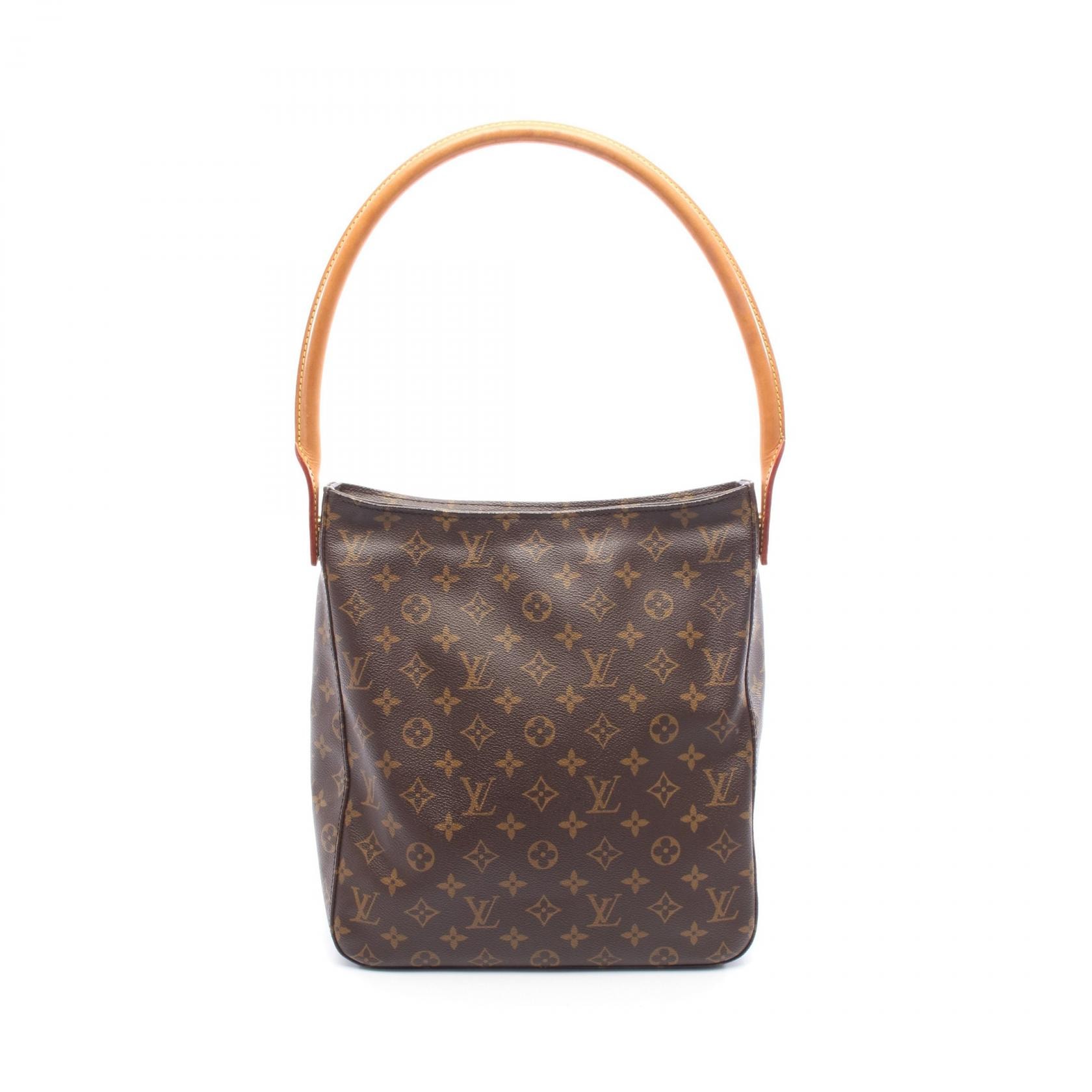 ルイ・ヴィトン LOUIS VUITTON ルーピングGM ショルダーバッグ バッグ PVCコーティングキャンバス レザー モノグラム レディース ブラウン系 M51145 【中古】
