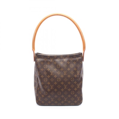ルイ・ヴィトン LOUIS VUITTON ルーピングGM ショルダーバッグ バッグ PVCコーティングキャンバス レザー モノグラム レディース ブラウン系 M51145 【中古】
