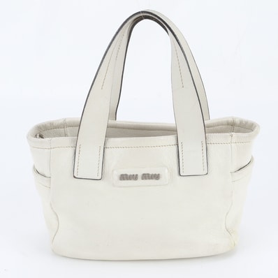 ミュウミュウ マドラス ソフトハンドバッグ レザー