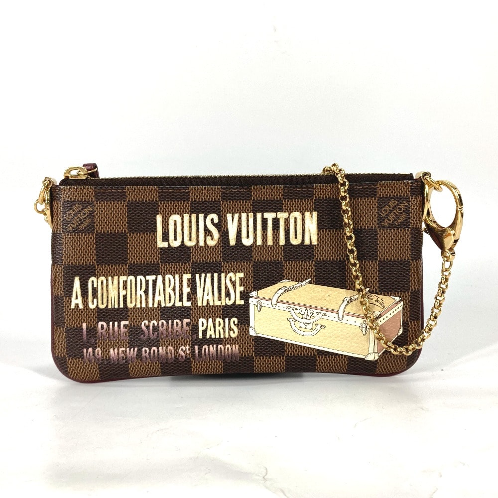 ルイヴィトン LOUIS VUITTON ポシェット ミラMM N63091 ダミエ アクセサリーポーチ カバン 肩掛け チェーンバッグ ショルダーバッグ ダミエキャンバス ブラウン