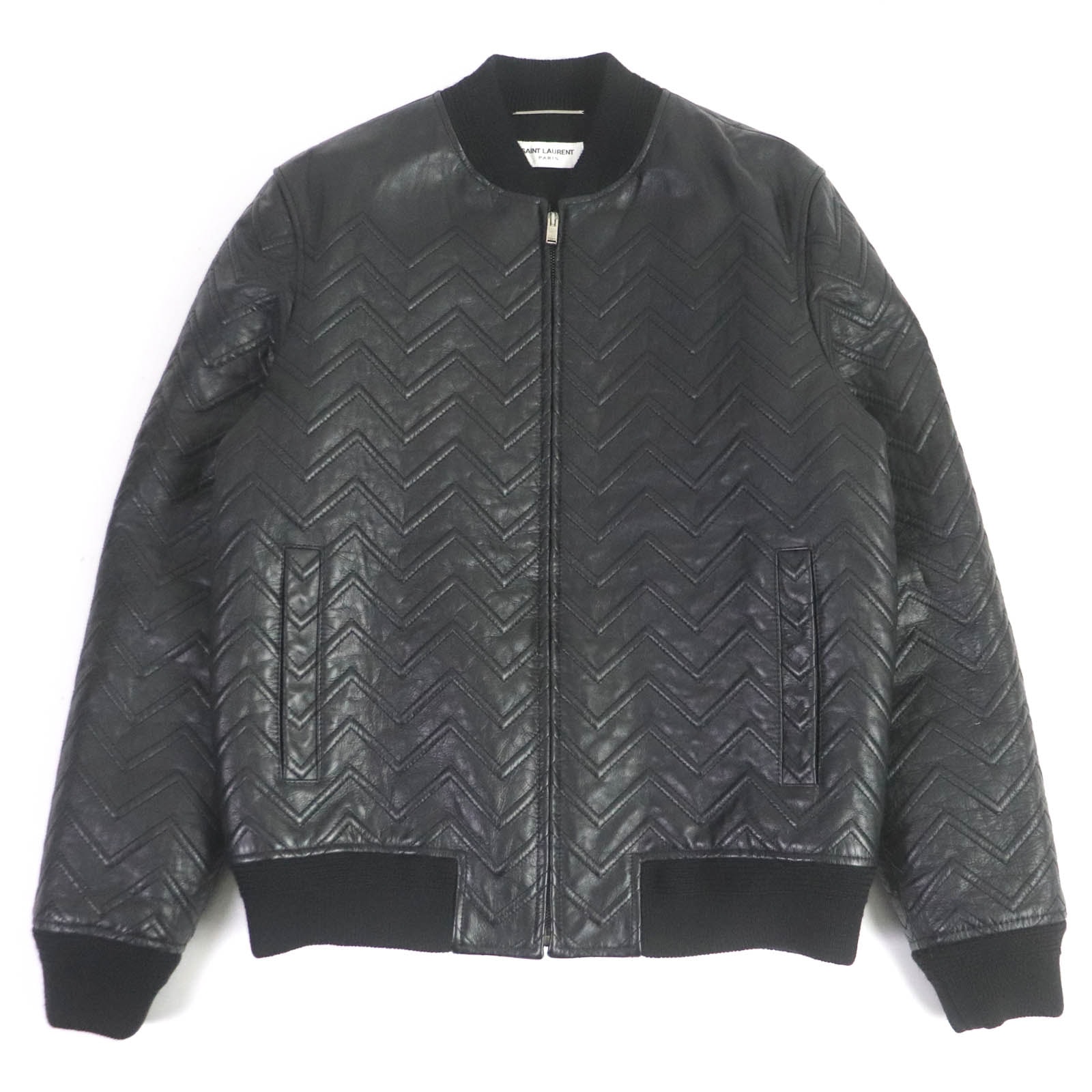 極美品 サンローランパリ レザージャケット メンズ 46