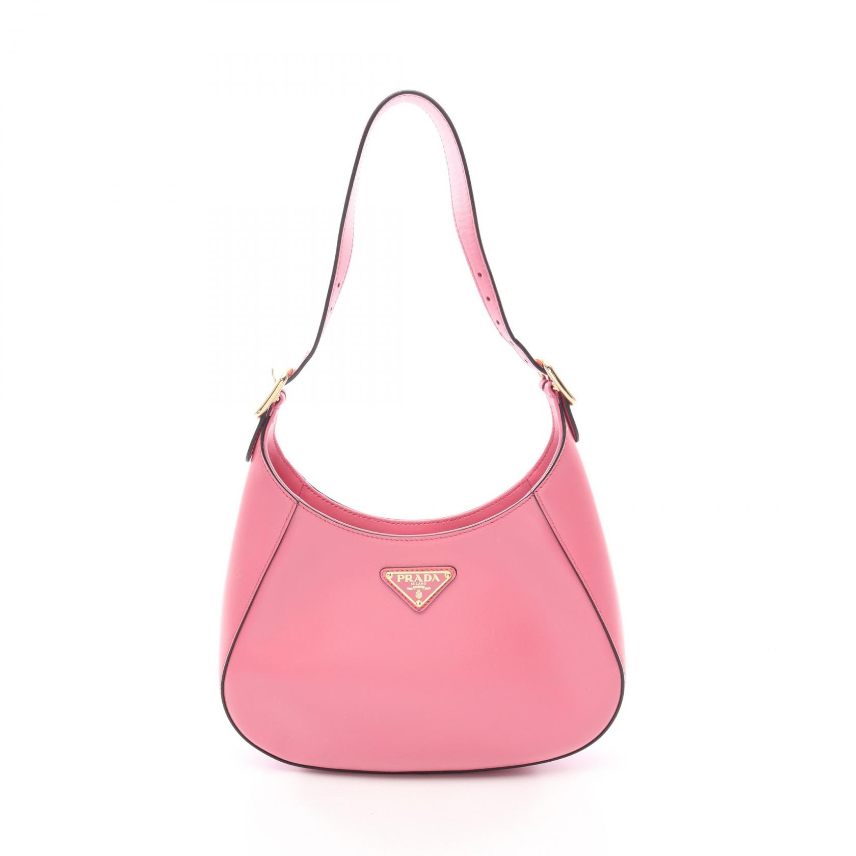 プラダ PRADA クレオ ショルダーバッグ バッグ レザー レディース ピンク系 【中古】