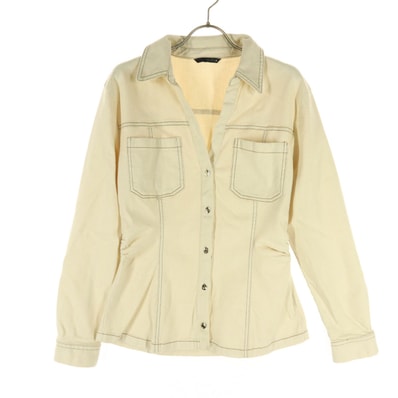 ZARA ザラ 長袖 オープンカラー ジャケット L 生成り