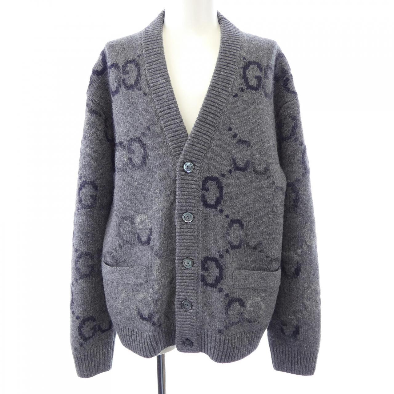 C (やや傷や汚れあり)】グッチ GUCCI GGインターシャウール