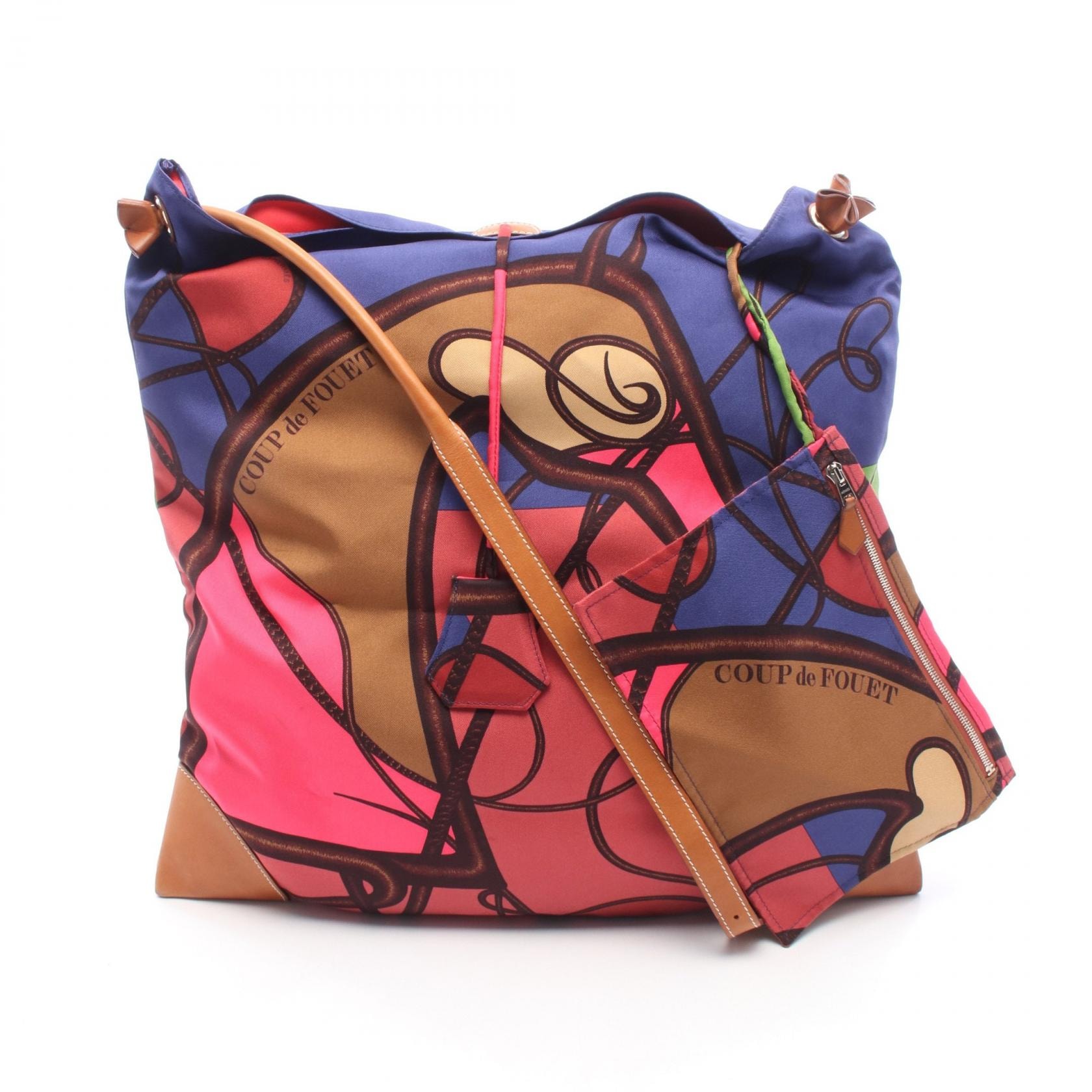 エルメス HERMES シルキーシティMM ショルダーバッグ バッグ シルク ヴォーバレニア シルク ピンク □Q刻印(2013年製造) レディース ピンク系 / ブラウン系 / マルチカラー 065833CK 【中古】