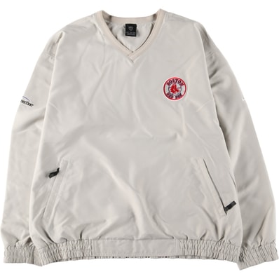 古着 00年代 ナイキ NIKE GOLF ゴルフ MLB BOSTON RED SOX ボストンレッドソックス Vネック ウォームアッププルオーバー メンズXL相当/eaa515813