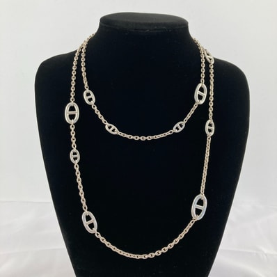 HERMES(エルメス) シェーヌダンクル ファランドールロングネックレス サイズ120 Ag925 95.4g シルバー