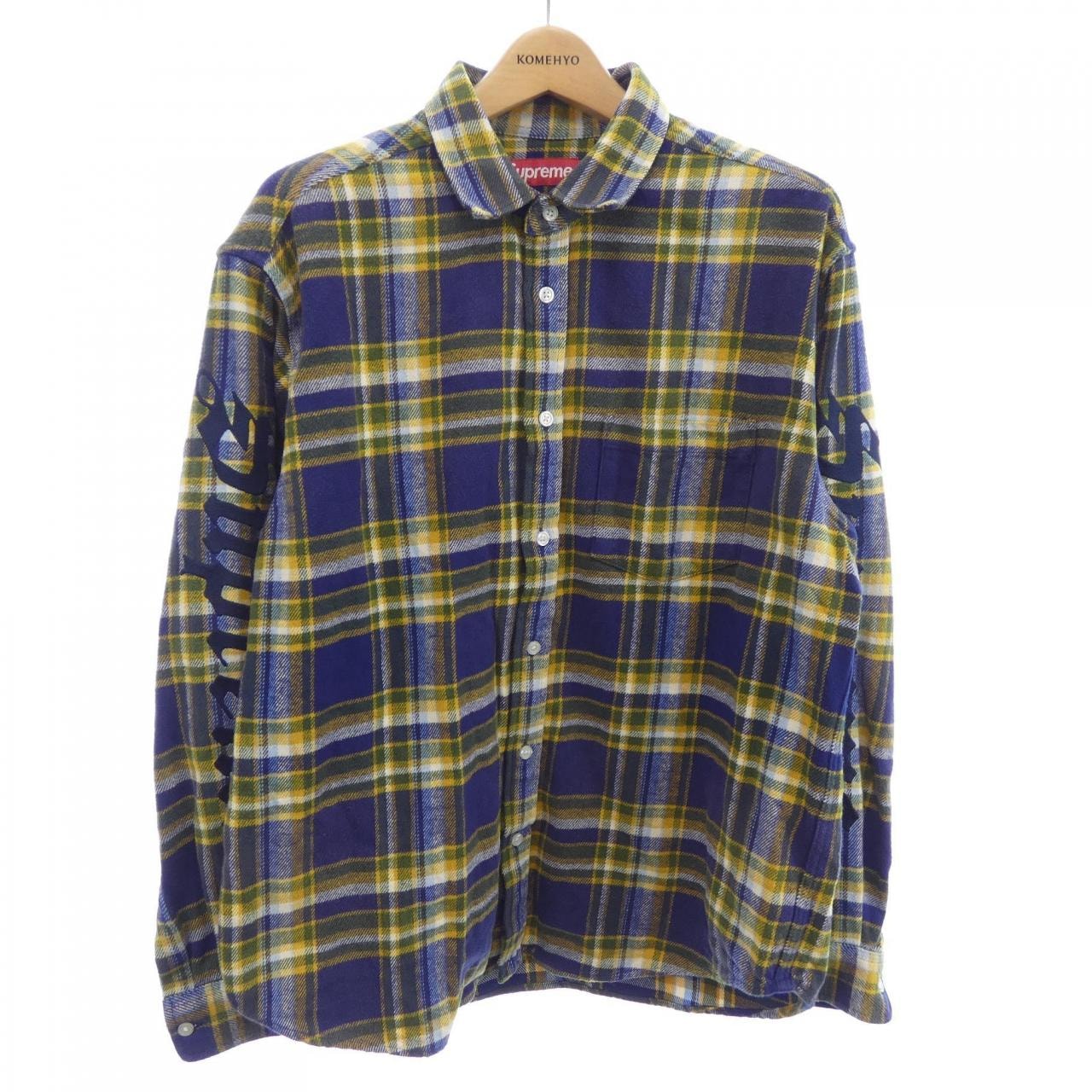 Supreme Fleece Hooded Denim Shirt 