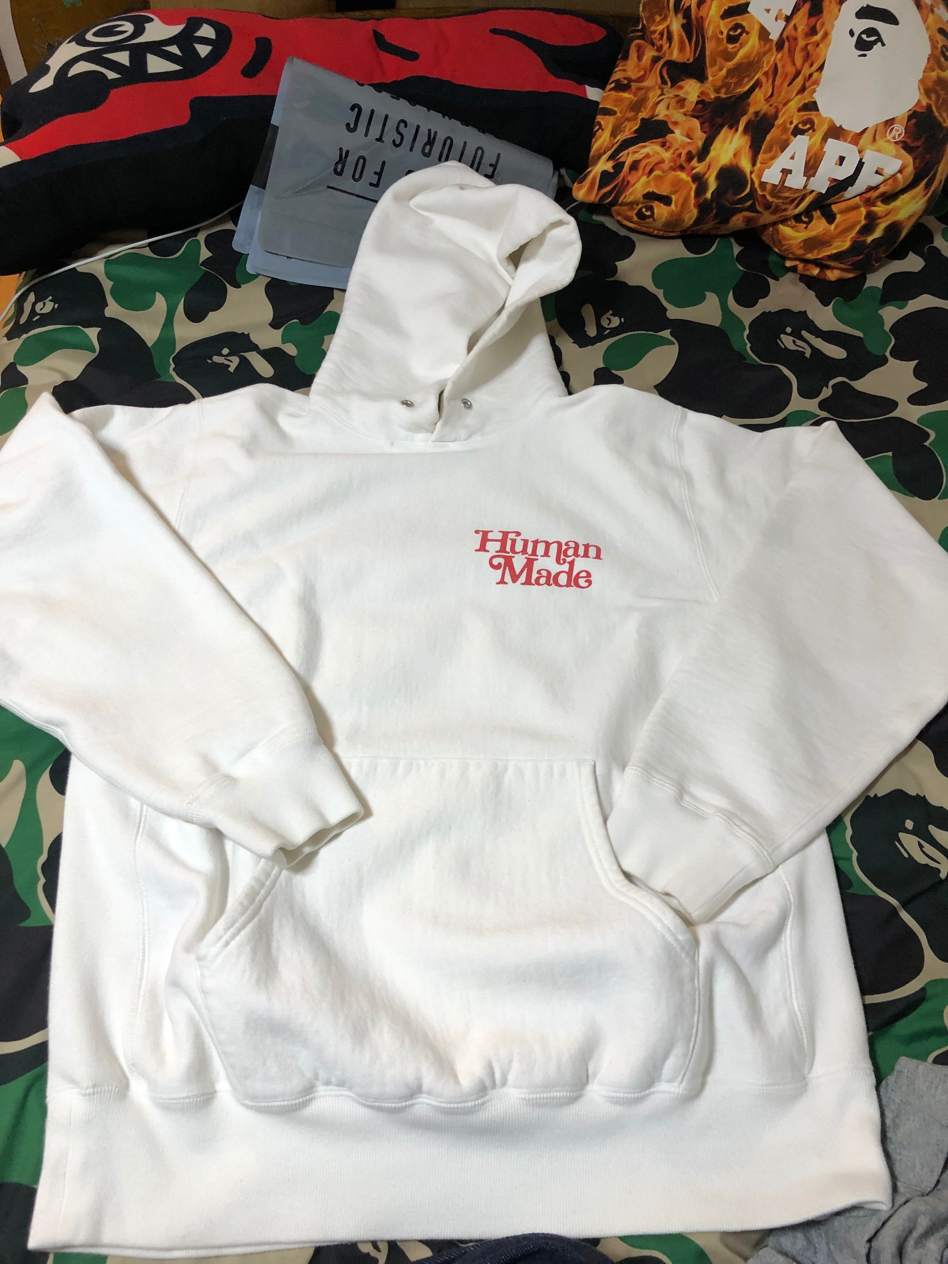 HUMAN MADE Girls Don ’t Cry hoodie "White" / VERDY