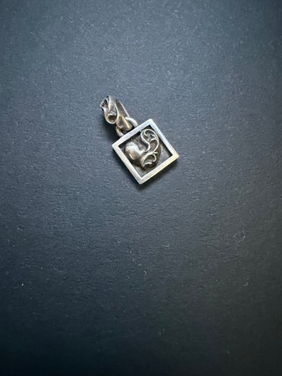 Chrome Hearts Framed Heart Charm "Silver"