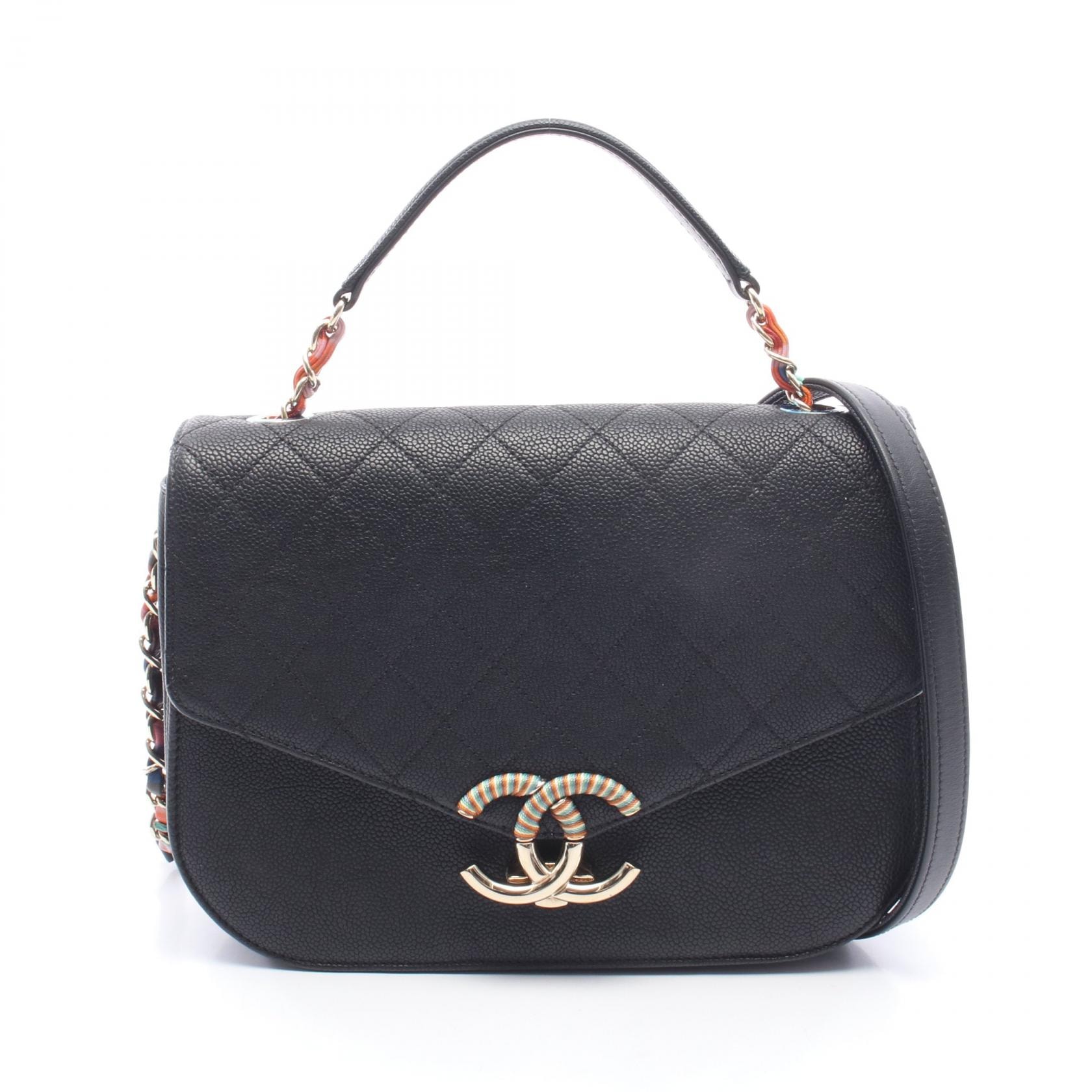 シャネル CHANEL マトラッセ 2WAY ショルダーバッグ バッグ キャビアスキン(グレインドカーフ) レディース ブラック系 【中古】