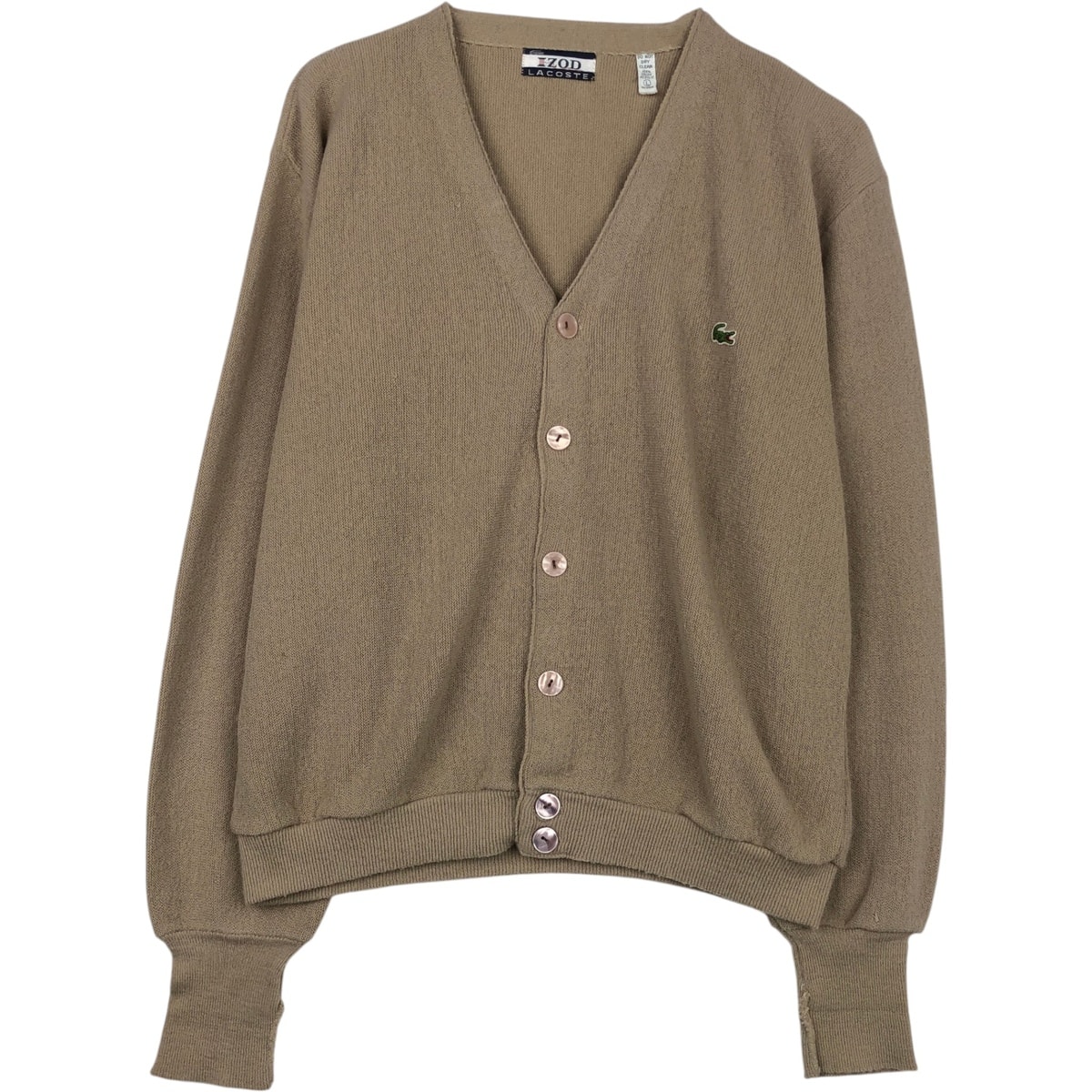 古着 70年代~ ラコステ LACOSTE IZOD アクリルニットカーディガン USA製 メンズL相当 ヴィンテージ/eaa639627