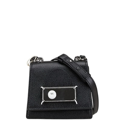 マルタンマルジェラ メゾンマルジェラ カレンダー ミニ ショルダーバッグ ブラック レザー レディース MARTIN MARGIELA 中古
