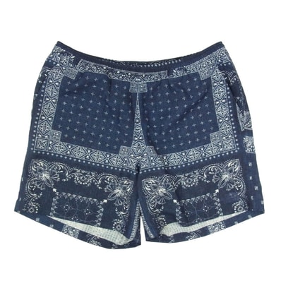 THE NORTH FACE ノースフェイス NB41939 Climbing Summer Short バンダナ柄 クライミング サマー ショーツ ハーフパンツ ネイビー系 L【美品】【中古】
