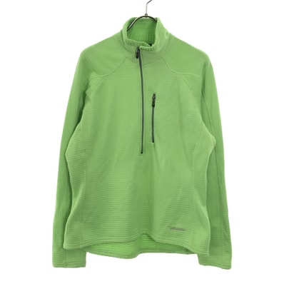 patagonia パタゴニア USA製 ハーフジップ アウトドアジャケット M ライトグリーン