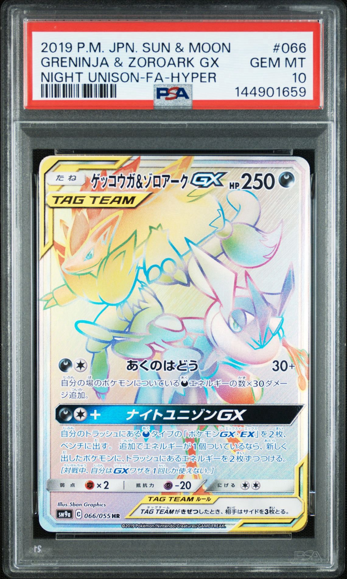 ゲッコウガ&ゾロアークGX HR[SM9a 066/055](強化拡張パック「ナイトユニゾン」)