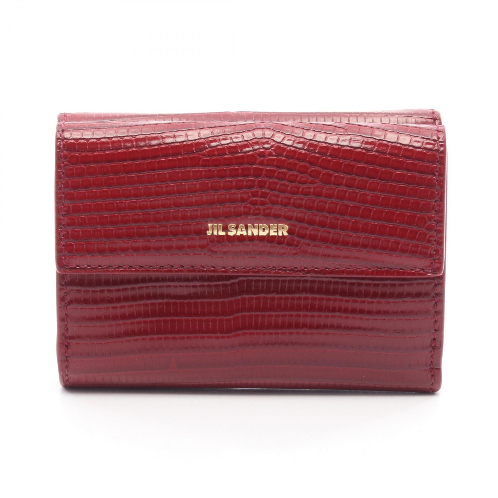 ジルサンダー JIL SANDER BABY WALLET 三つ折り財布 財布 レザー レディース レッド系 J07UI0009 【中古】