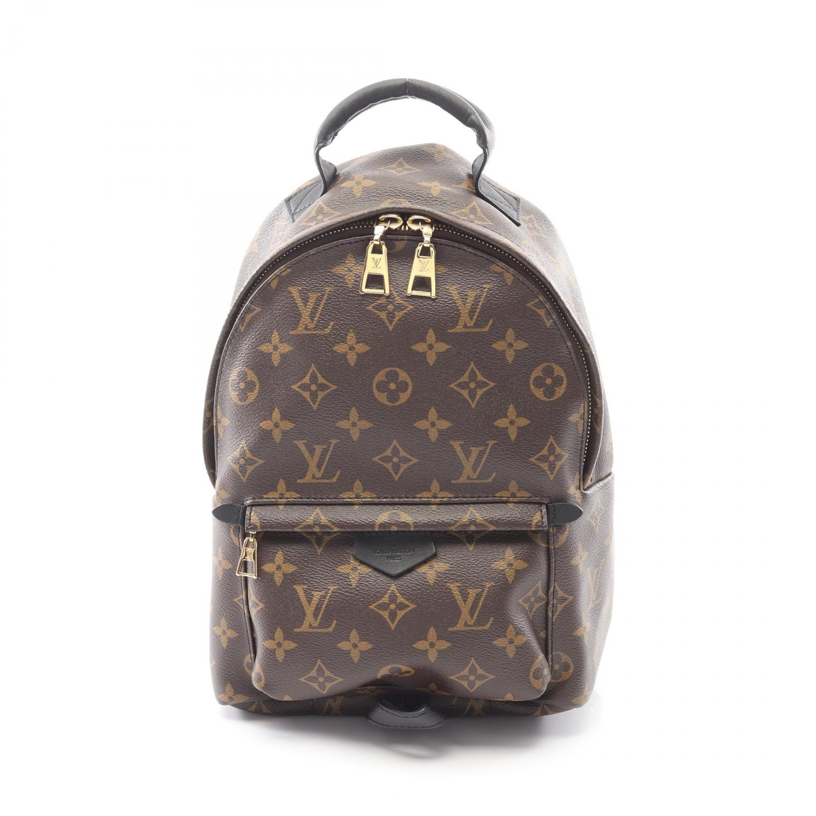 ルイ・ヴィトン LOUIS VUITTON パームスプリングスPM リュックサック バックパック バッグ PVCコーティングキャンバス レザー モノグラム レディース ブラウン系 / ブラック系 M41560 【中古】