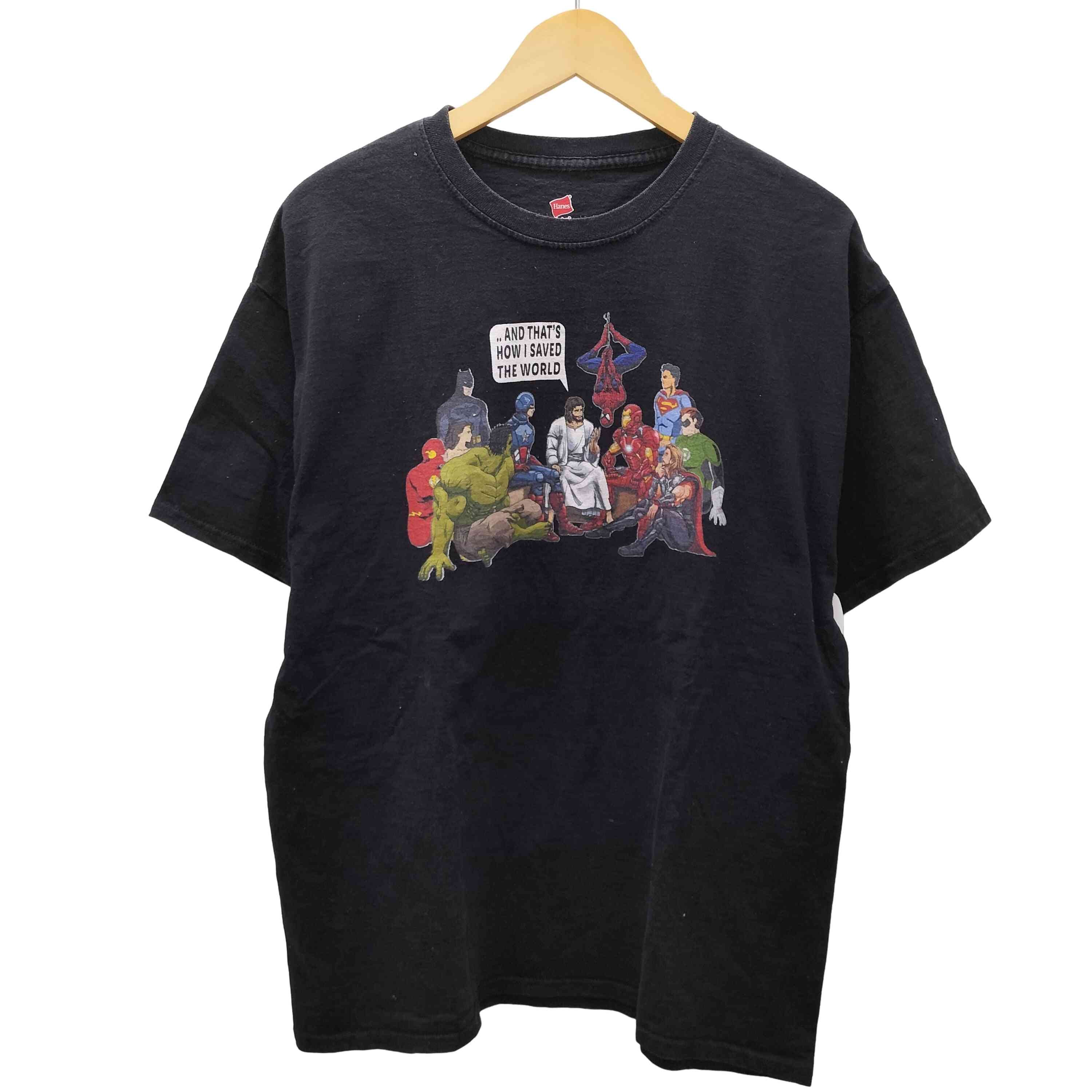 00S ヒーロー アメコミ キャラクター プリント Tシャツ【1143221440886】