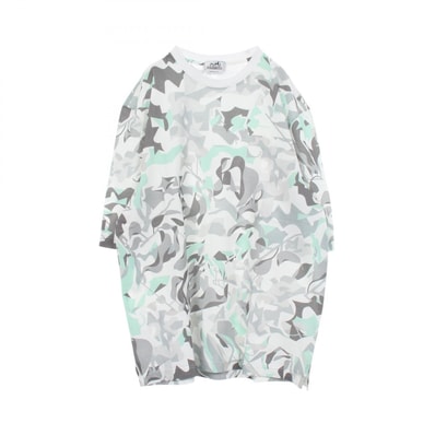 エルメス HERMES PUZZLE VEGETAL 半袖Tシャツ 衣料品 トップス コットン ホワイト メンズ ホワイト系 / グレー系 / グリーン系 【中古】