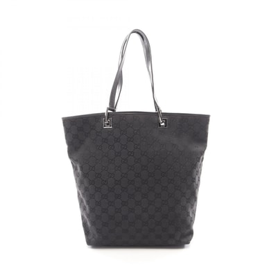 グッチ GUCCI GGキャンバス トートバッグ バッグ キャンバス レザー レディース ブラック系 31243 【中古】