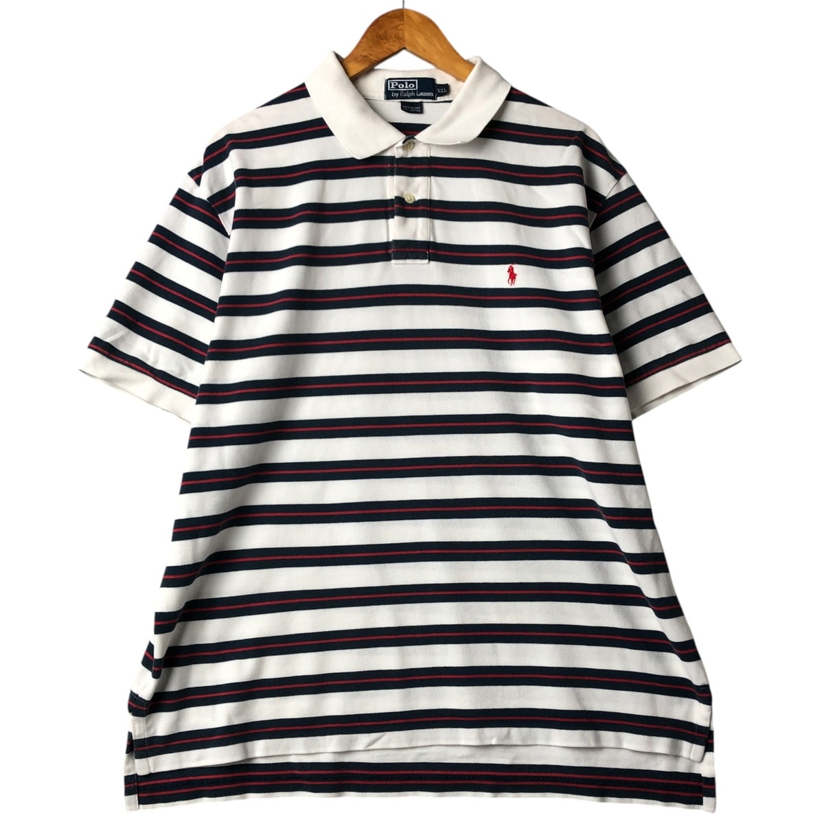 古着 ラルフローレン Ralph Lauren POLO by Ralph Lauren マルチボーダー 半袖 ボーダー ポロシャツ メンズXXL相当/eaa567041
