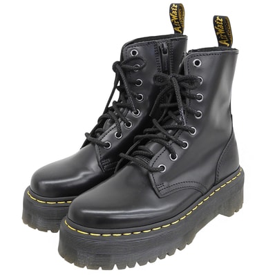 ドクターマーチン 美品 JADON 8EYE BOOT レザー 8ホールサイドジップブーツ シューズ メンズ 黒 ブラック 5 017 5(UK)