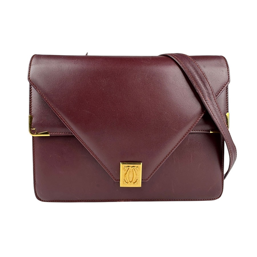 カルティエ CARTIER ショルダーバッグ マストライン レザー ボルドー レディース【中古】 z6733