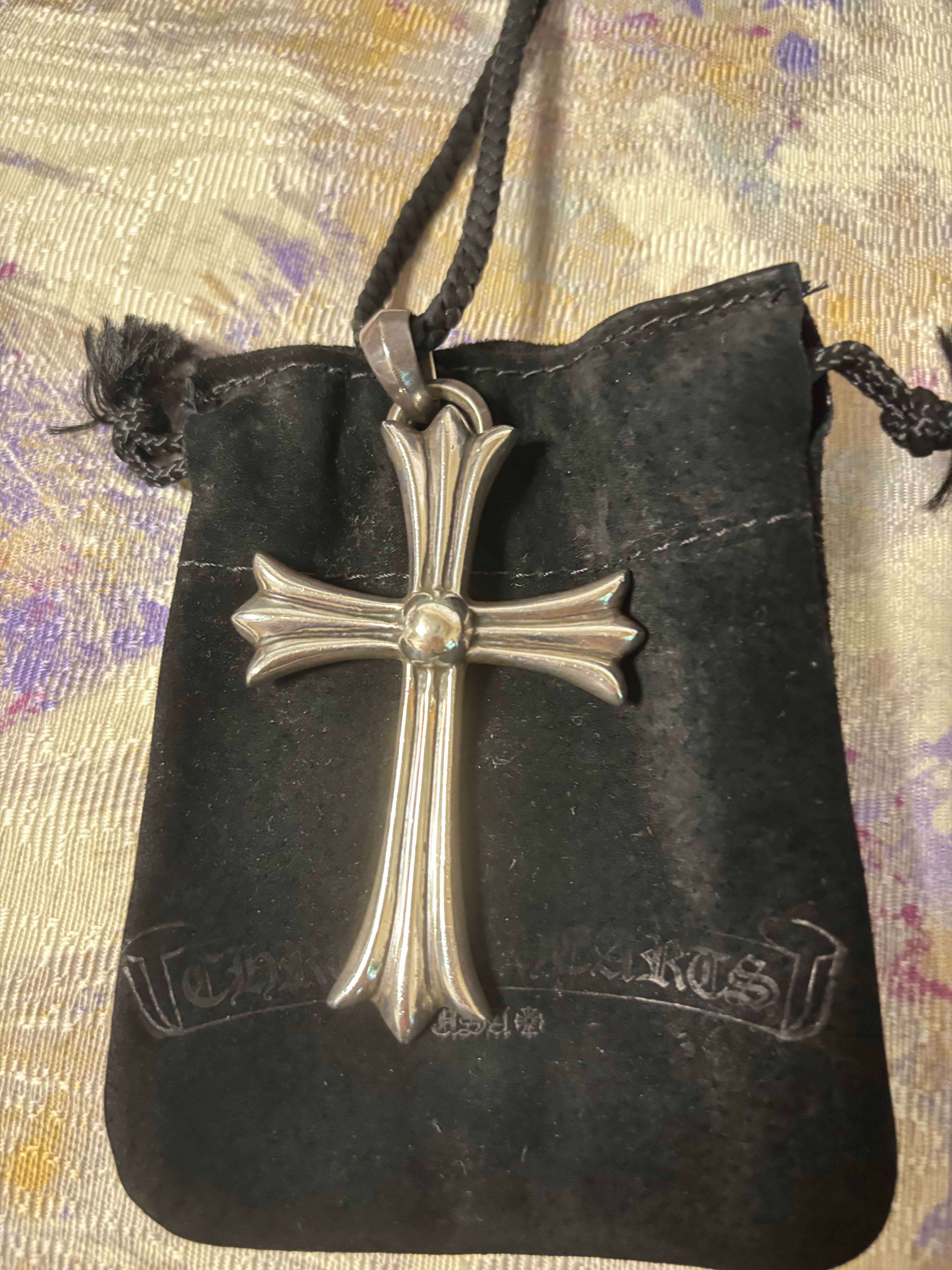 Chrome Hearts Large CH Cross Pendant with Plane Bail "Silver"