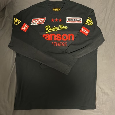 Supreme x Vanson Leathers L/S Top "Black"