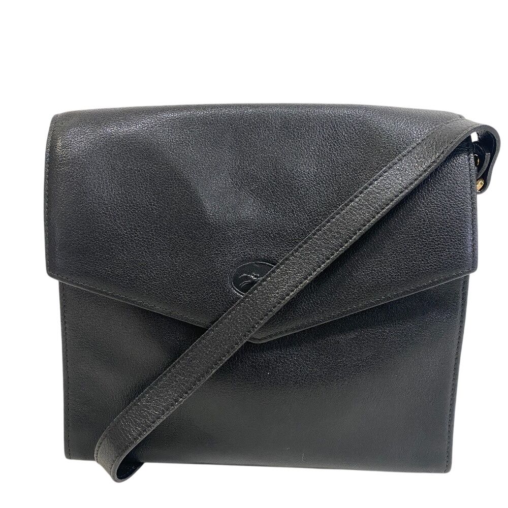 ロンシャン Longchamp ショルダーバッグ 肩掛けバッグ クロスボディ スクエア ブラック