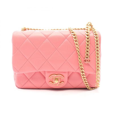 シャネル CHANEL マトラッセ ショルダーバッグ バッグ ラムスキン(羊革) レディース ピンク系 AS3114 【中古】