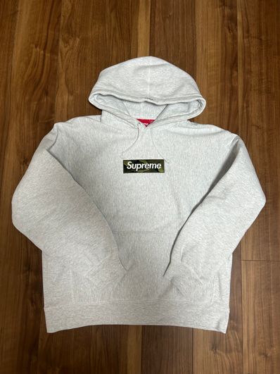 Supreme Box Logo Hooded Sweatshirt "Ash Grey" (23FW)