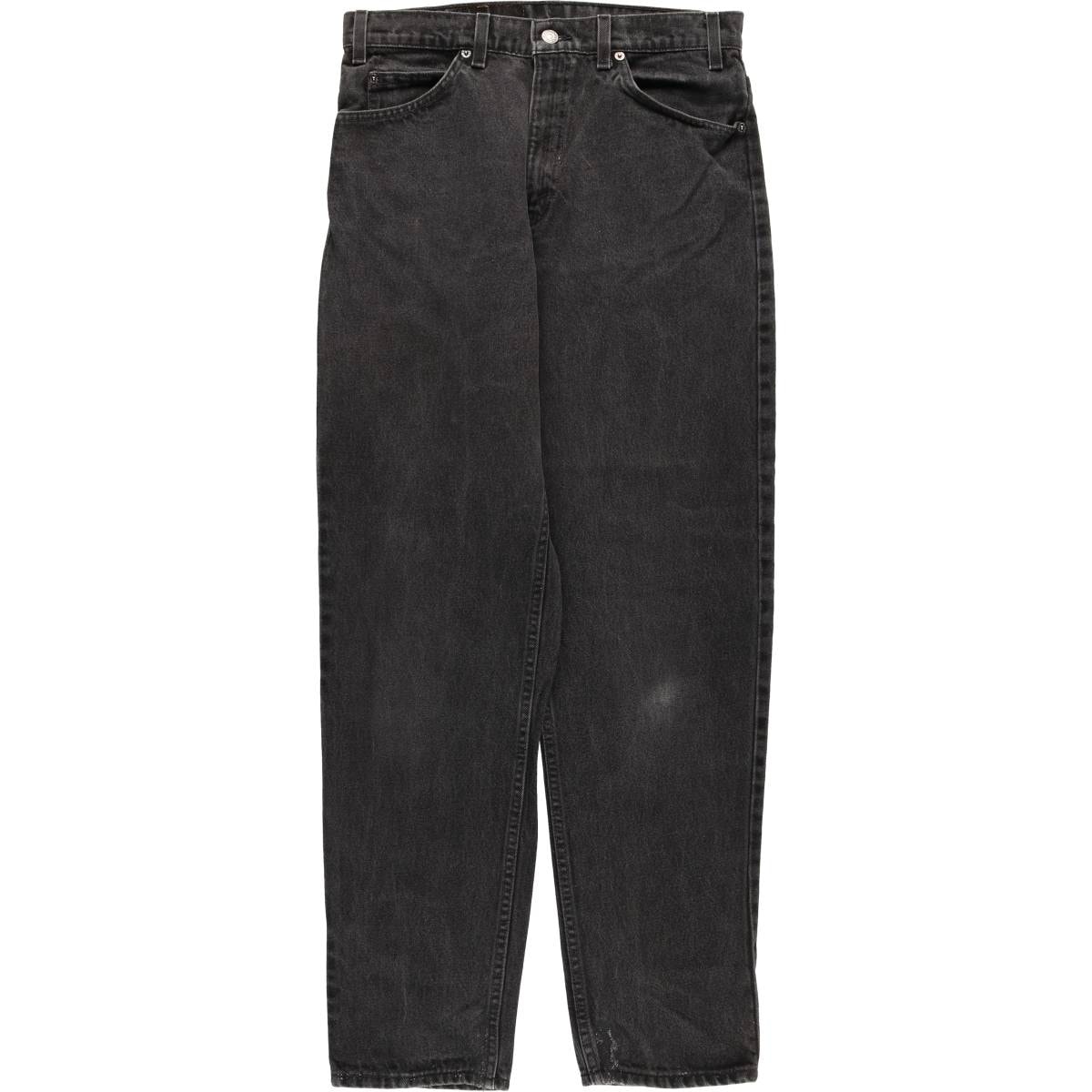 古着 90年代 リーバイス Levi's 550 RELAXED FIT TAPERED LEG オレンジタブ ブラックデニム テーパードデニムパンツ USA製 メンズw32相当 ヴィンテージ/evb032328
