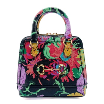 GUCCI グッチ ホースビット 1955 KEN SCOTT コラボ ショルダーバッグ
花柄 MANTERO レザー ブラック レディース
【中古】