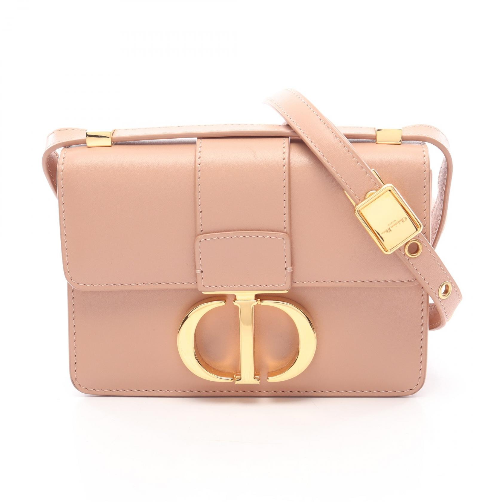 ディオール Dior 30 MONTAIGNE マイクロ ショルダーバッグ バッグ レザー レディース ピンク系 【中古】